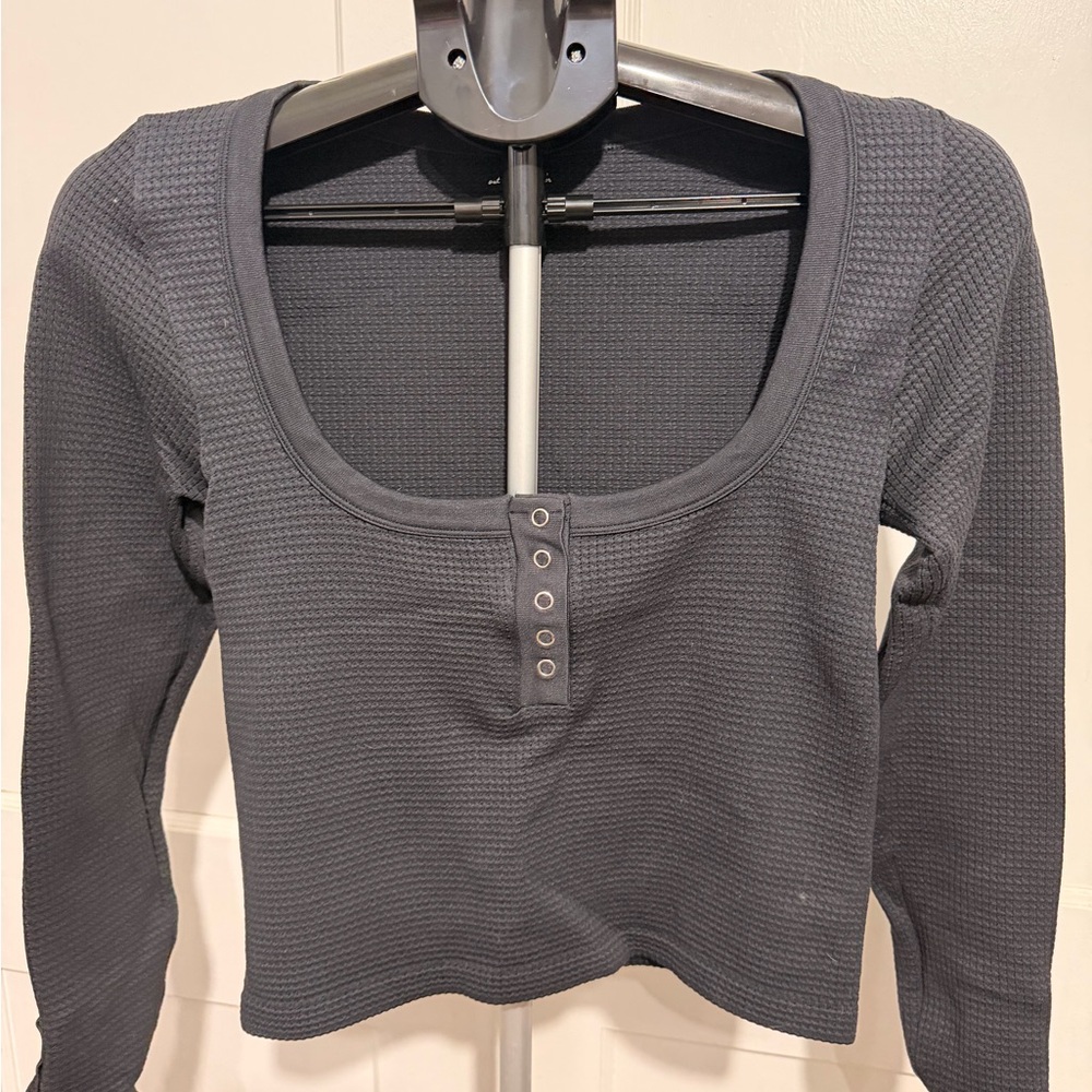 Urban Outfitters Charcoal Long Sleeve Top